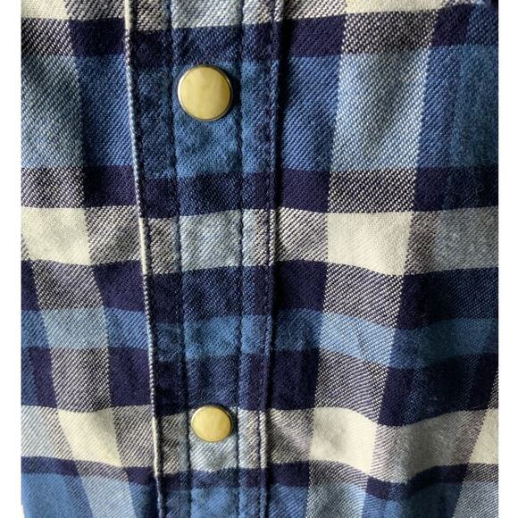 Flag & Anthem Flannel Plaid Shirt Mens M Long Sleeve Chest Pocket Button Preppy - Picture 4 of 11